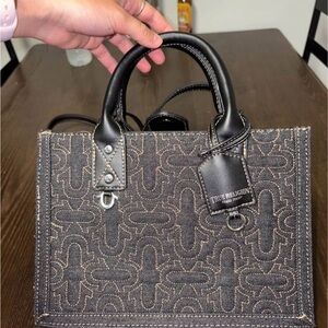 True Religion Black and Tan Handbag